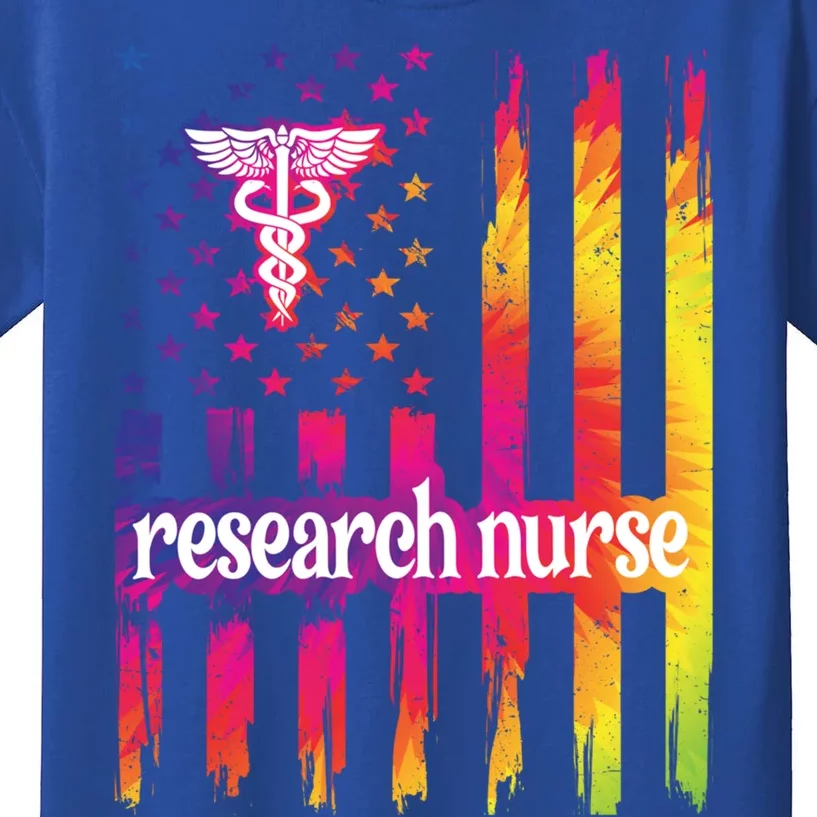 Research Nurse Us Flag Research Nursing Gift Kids T-Shirt