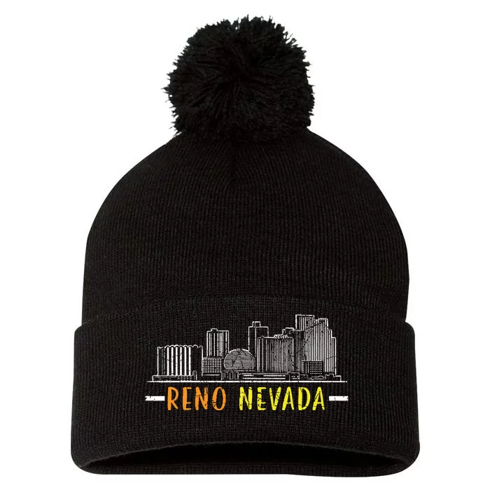 Reno Nevada Usa America Nevadians Nevadans Pom Pom 12in Knit Beanie