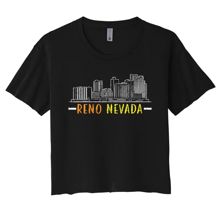 Reno Nevada Usa America Nevadians Nevadans Women's Crop Top Tee