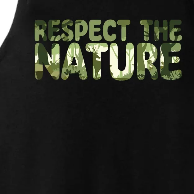 Respect Nature Vegan Food Veganism Vegetable Diet Gift Ladies Tri-Blend Wicking Tank