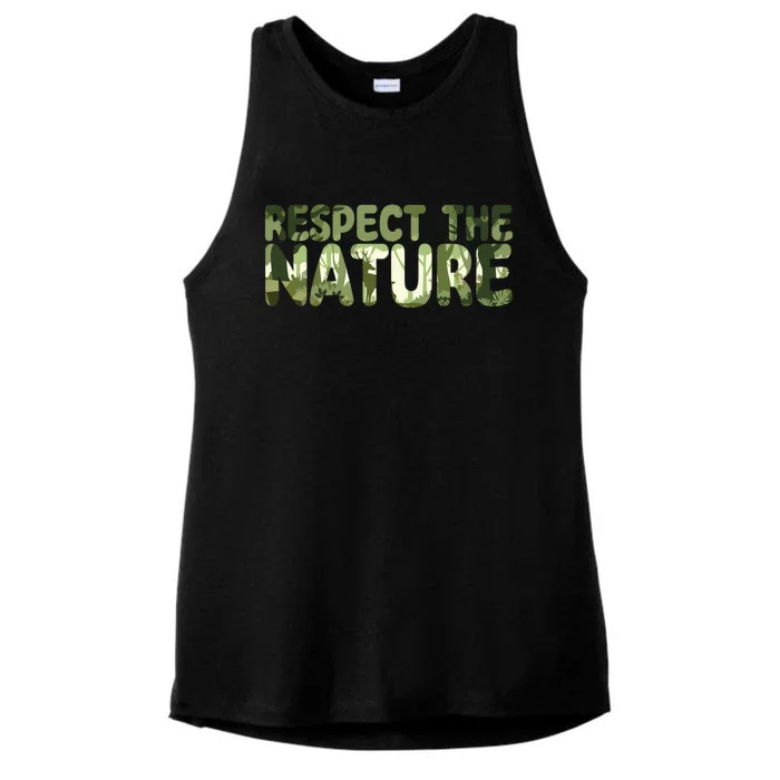 Respect Nature Vegan Food Veganism Vegetable Diet Gift Ladies Tri-Blend Wicking Tank