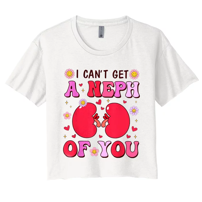 Retro Nurse Valentine's Day I Can't A Neph Of You Women's Crop Top Tee