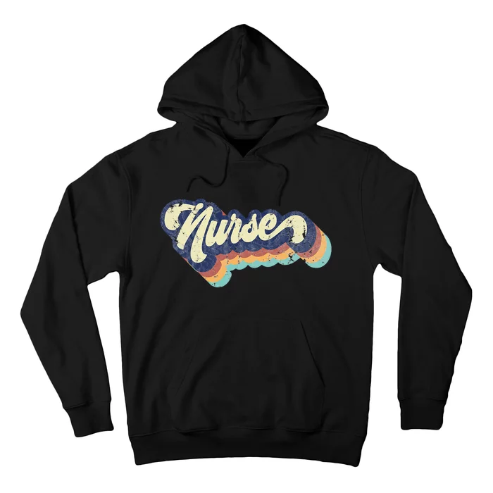 Retro Nurse Woman Wears A Nursing On NurseS Day Hoodie