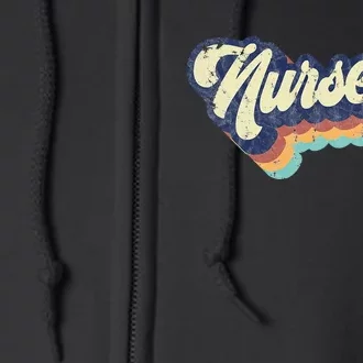 Retro Nurse Woman Wears A Nursing On NurseS Day Full Zip Hoodie