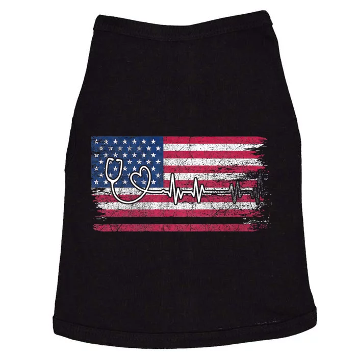 Rn Nurses Week For Er Nurse American Flag Nurse Doggie Tank