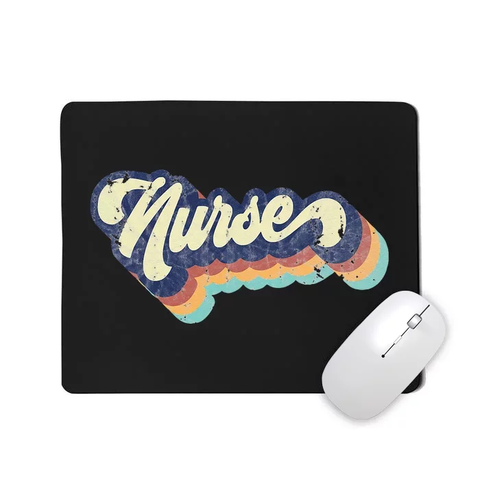 Retro Nurse Woman Wears A Nursing On Nurses Day Mousepad