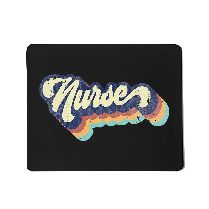 Retro Nurse Woman Wears A Nursing On Nurses Day Mousepad