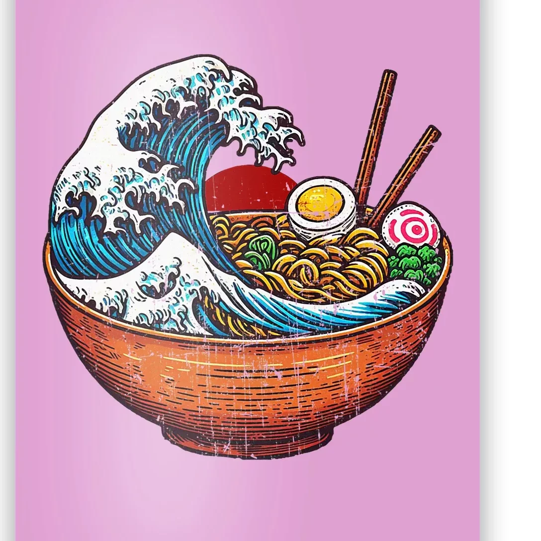 Retro Noodle Wave Japan Poster