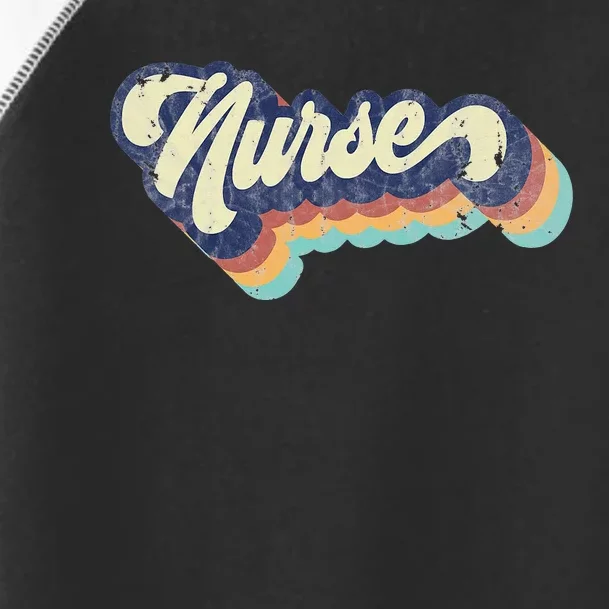 Retro Nurse Woman Wears a Nursing Tee on Nurse's Day Toddler Fine Jersey T-Shirt