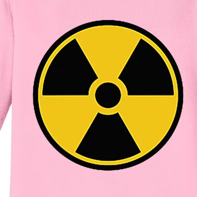 Radioactive Nuclear Warning Symbol Radiation Sign Energy Baby Long Sleeve Bodysuit