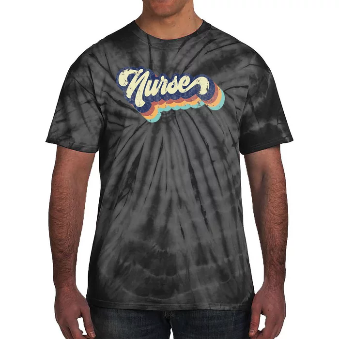 Retro Nurse Woman Wears A Nursing On NurseS Day Tie-Dye T-Shirt