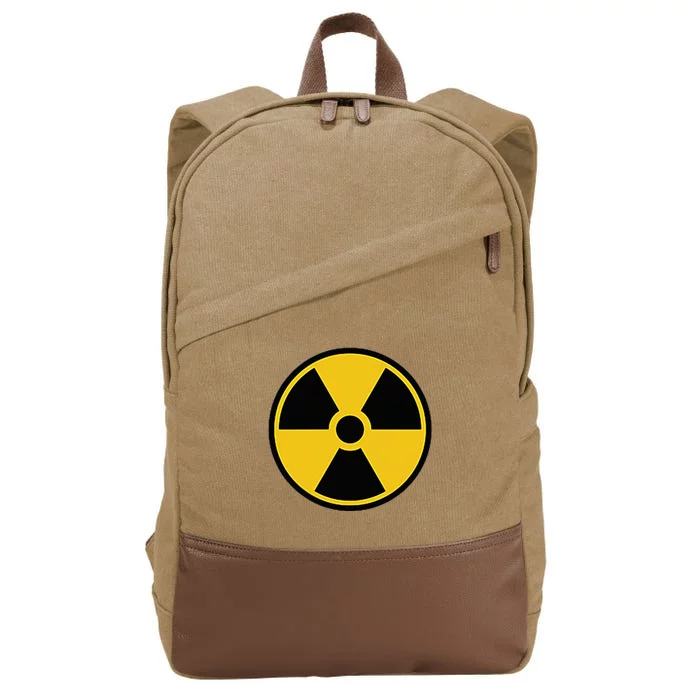 Radioactive Nuclear Warning Symbol Radiation Sign Energy Cotton Canvas Backpack