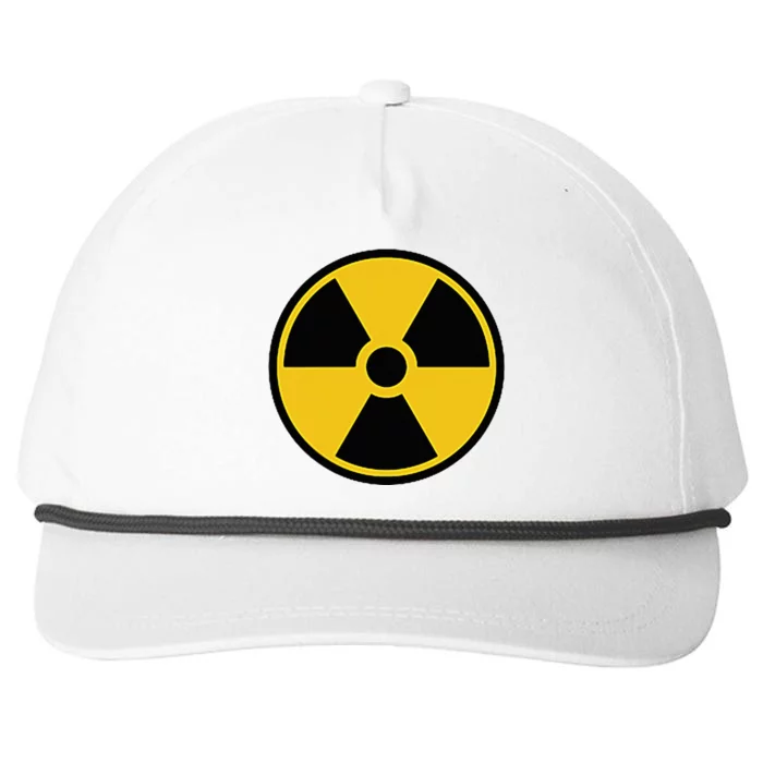 Radioactive Nuclear Warning Symbol Radiation Sign Energy Snapback Five-Panel Rope Hat