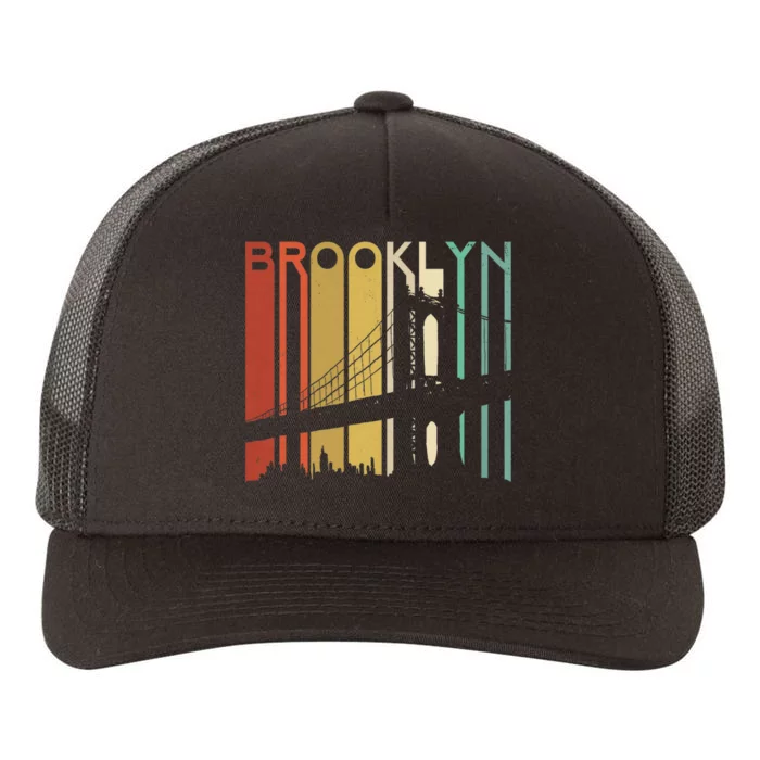 Retro New York Brooklyn Bridge Vintage City Skyline Nyc Ny Yupoong Adult 5-Panel Trucker Hat