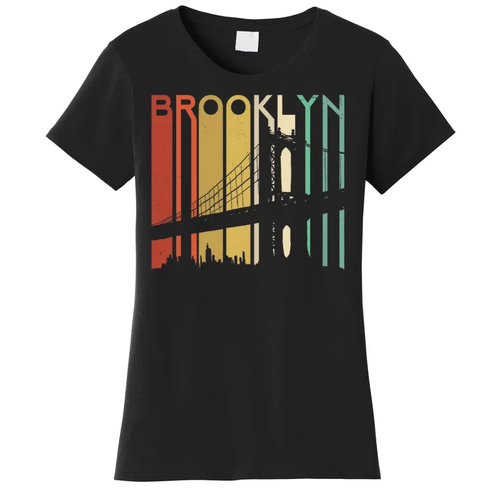 Retro New York Brooklyn Bridge Vintage City Skyline Nyc Ny Women's T-Shirt