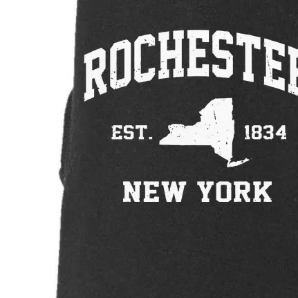 Rochester New York NY Vintage State Athletic Style Doggie 3-End Fleece Hoodie