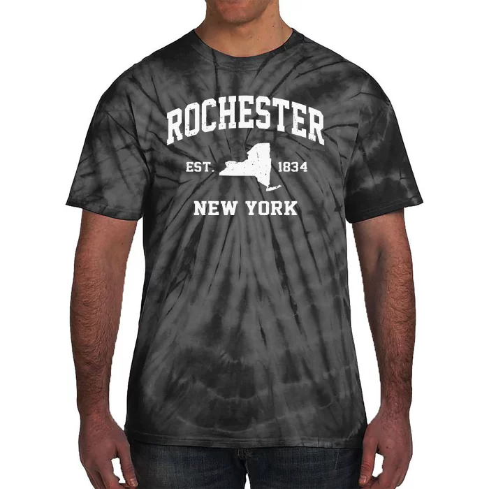 Rochester New York NY Vintage State Athletic Style Tie-Dye T-Shirt