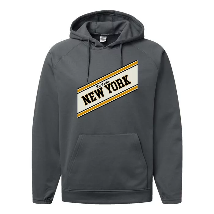 Rochester New York Varsity Logo Performance Fleece Hoodie