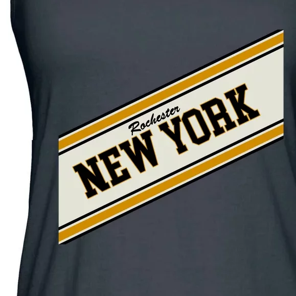 Rochester New York Varsity Logo Ladies Essential Flowy Tank