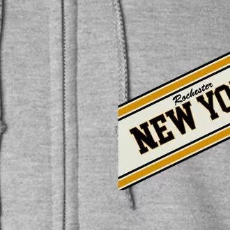 Rochester New York Varsity Logo Full Zip Hoodie