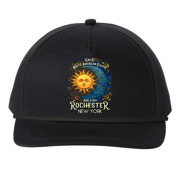 Rochester New York 2024 Total Solar Eclipse April 8 Souvenir Snapback Five-Panel Rope Hat