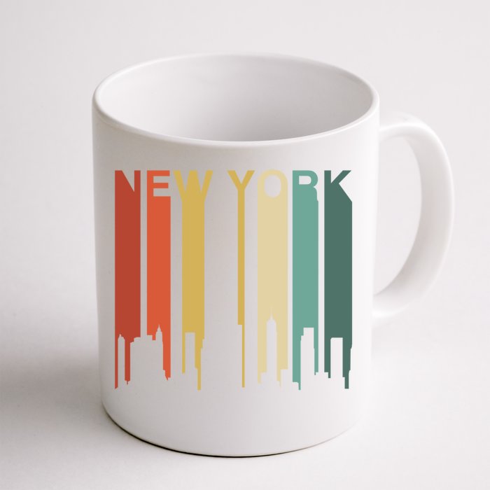 Retro New York Vintage City Urban Skyline Nyc Ny Architect Great Gift Front & Back Coffee Mug