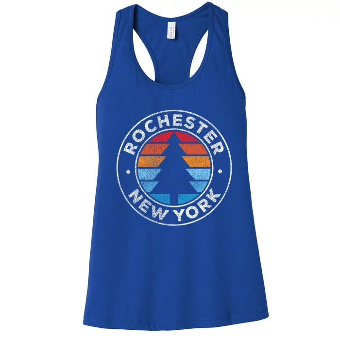 Rochester New York Ny Vintage Graphic Retro 70s Great Gift Women's Racerback Tank