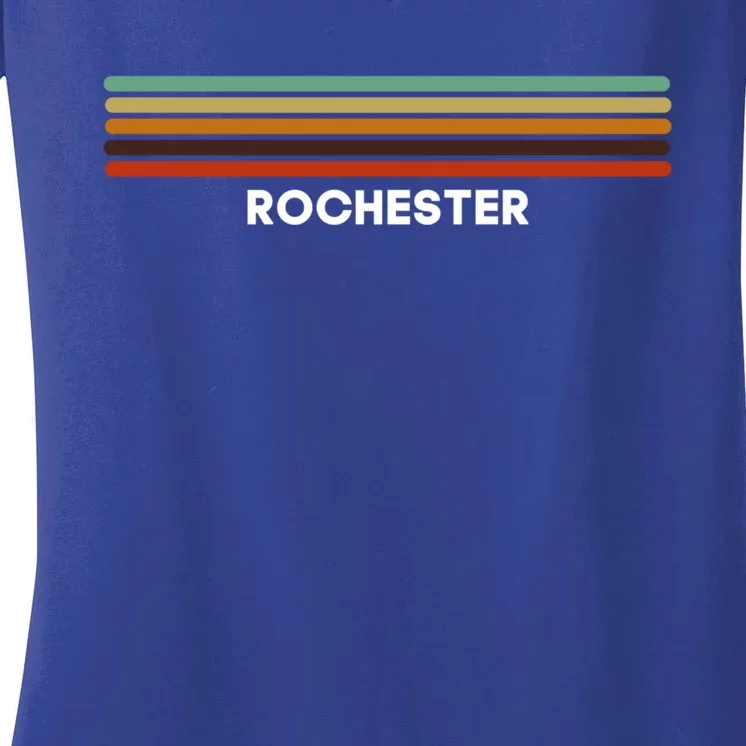 Rochester New York Ny Us Cities Of America Retro Gift Women's V-Neck T-Shirt