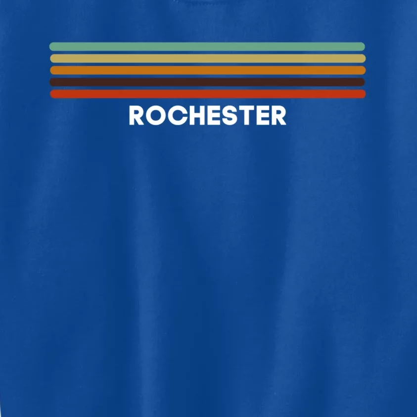 Rochester New York Ny Us Cities Of America Retro Gift Kids Sweatshirt