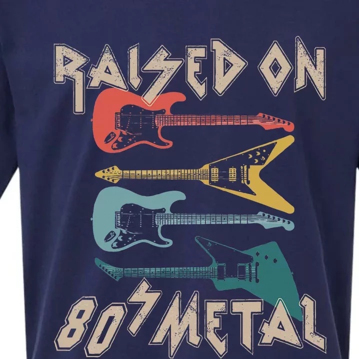 Raised On 80s Metal 80s Rock Hair Bands Metal Music Fans Sueded Cloud Jersey T-Shirt