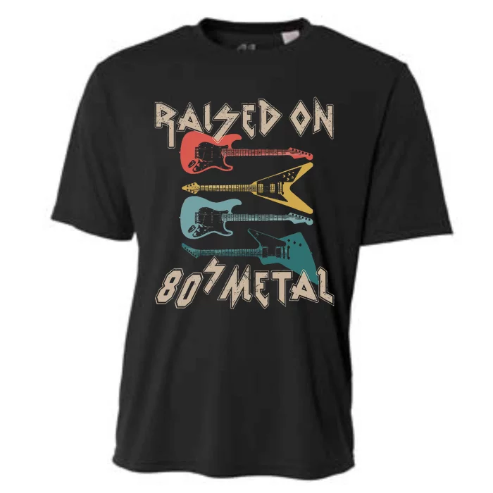 Raised On 80s Metal 80s Rock Hair Bands Metal Music Fans Cooling Performance Crew T-Shirt