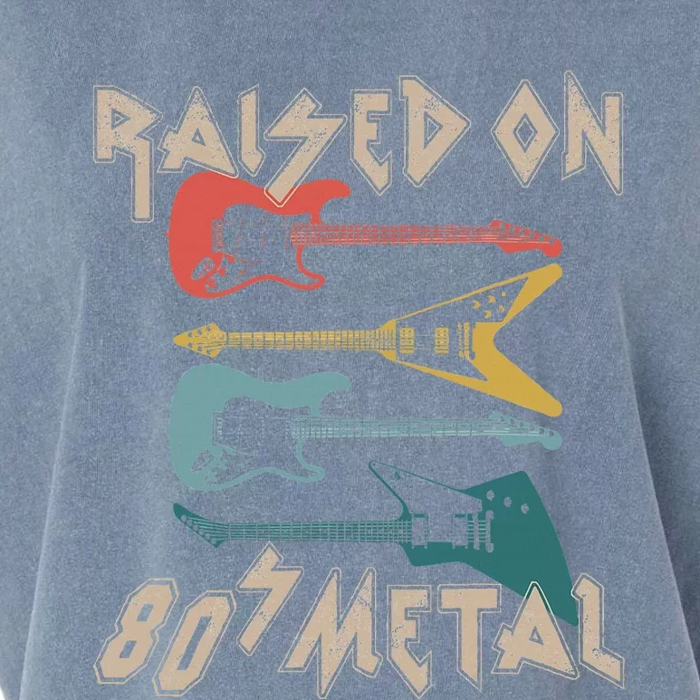 Raised On 80s Metal 80s Rock Hair Bands Metal Music Fans Garment-Dyed Women's Muscle Tee