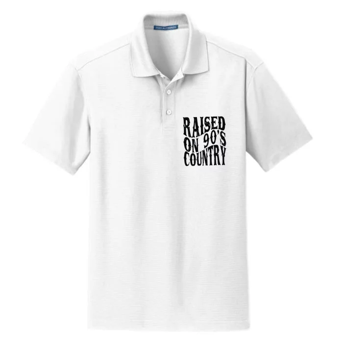 Raised On 90s Country Dry Zone Grid Performance Polo