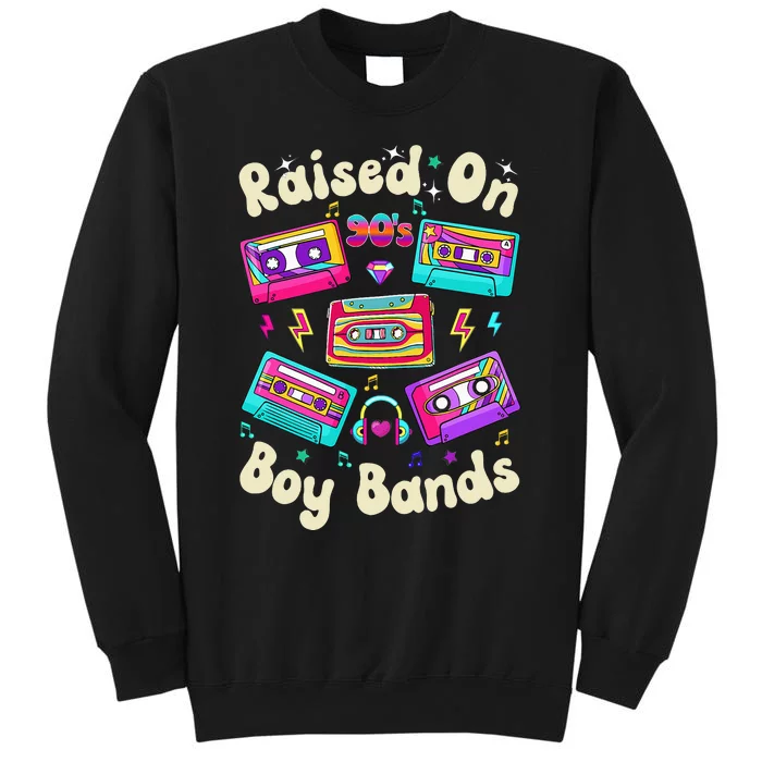 Raised On 90s Boy Bands Cassette Tape Retro Sweatshirt