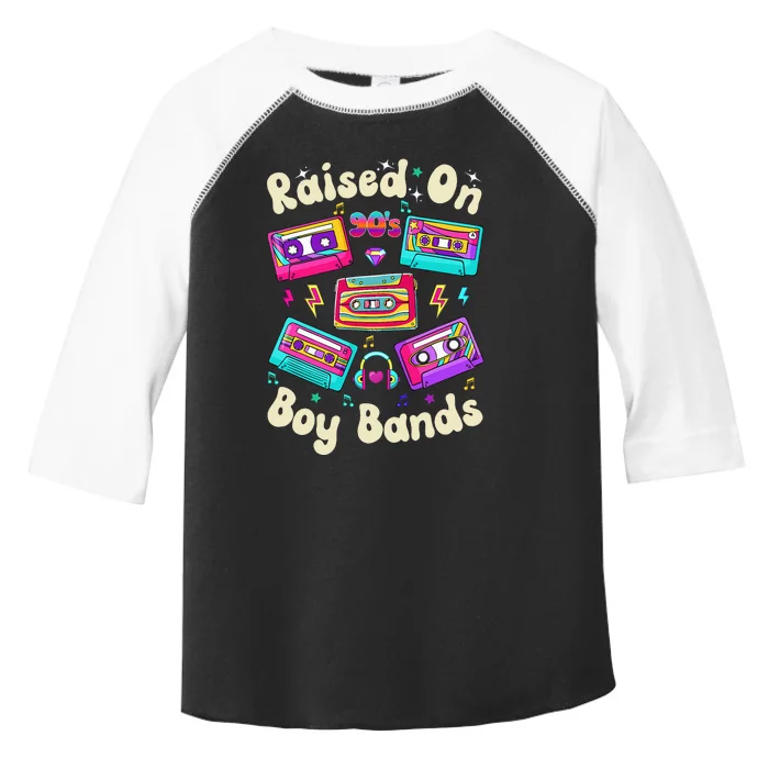 Raised On 90s Boy Bands Cassette Tape Retro Toddler Fine Jersey T-Shirt