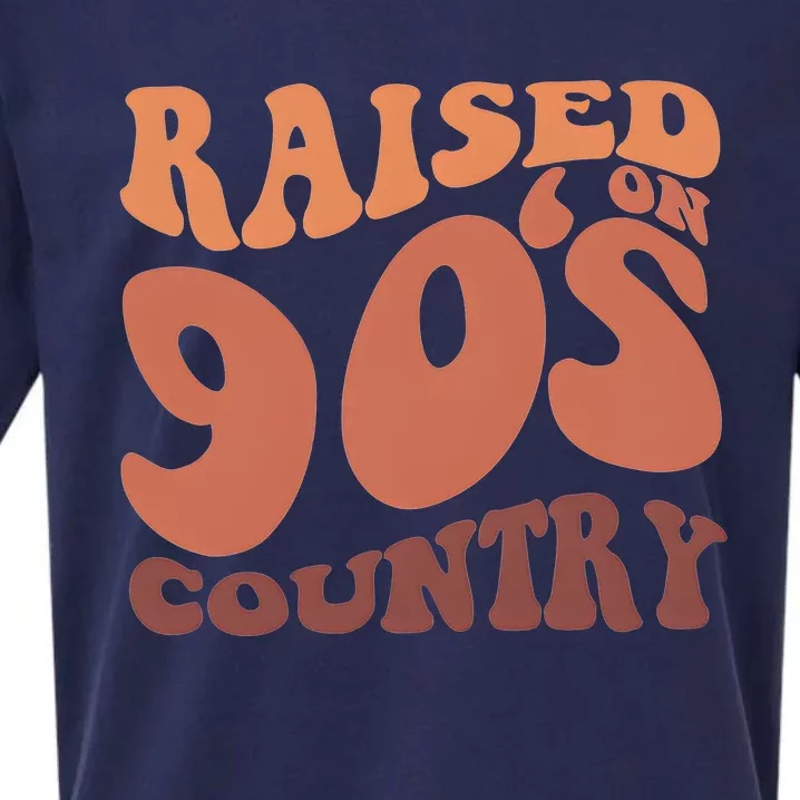 Raised On 90s Country Retro 90S Country Sueded Cloud Jersey T-Shirt