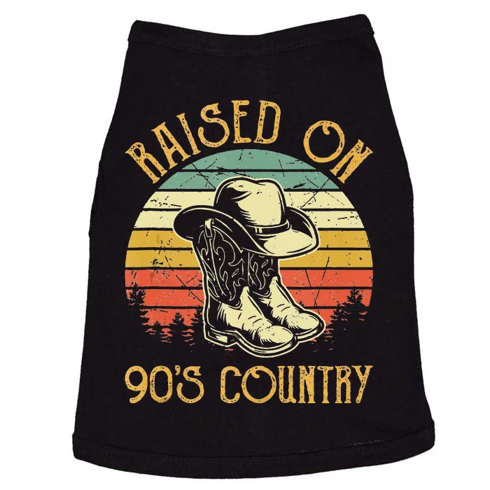 Raised On 90s Country Music Vintage Cowgirl Western Doggie Tank