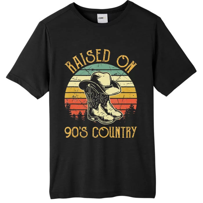 Raised On 90s Country Music Vintage Cowgirl Western ChromaSoft Performance T-Shirt