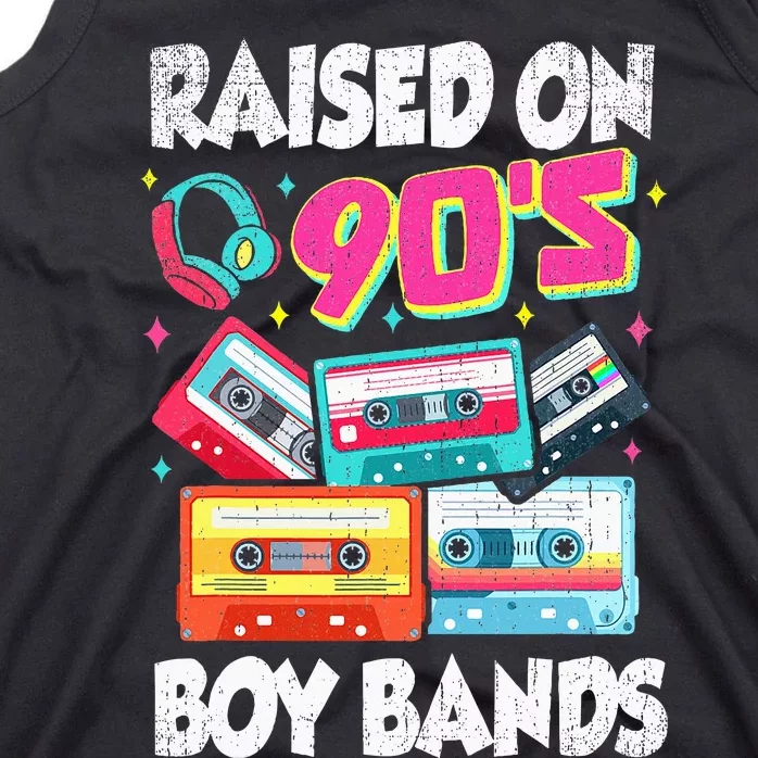 Raised On 90s Boy Bands Cassette Tape Retro Tank Top