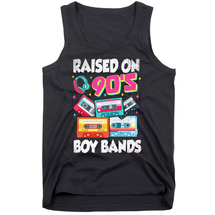 Raised On 90s Boy Bands Cassette Tape Retro Tank Top