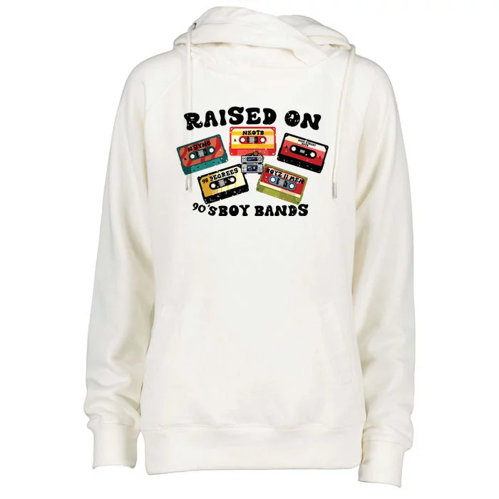 Raised On 90s Boy Bands Womens Funnel Neck Pullover Hood