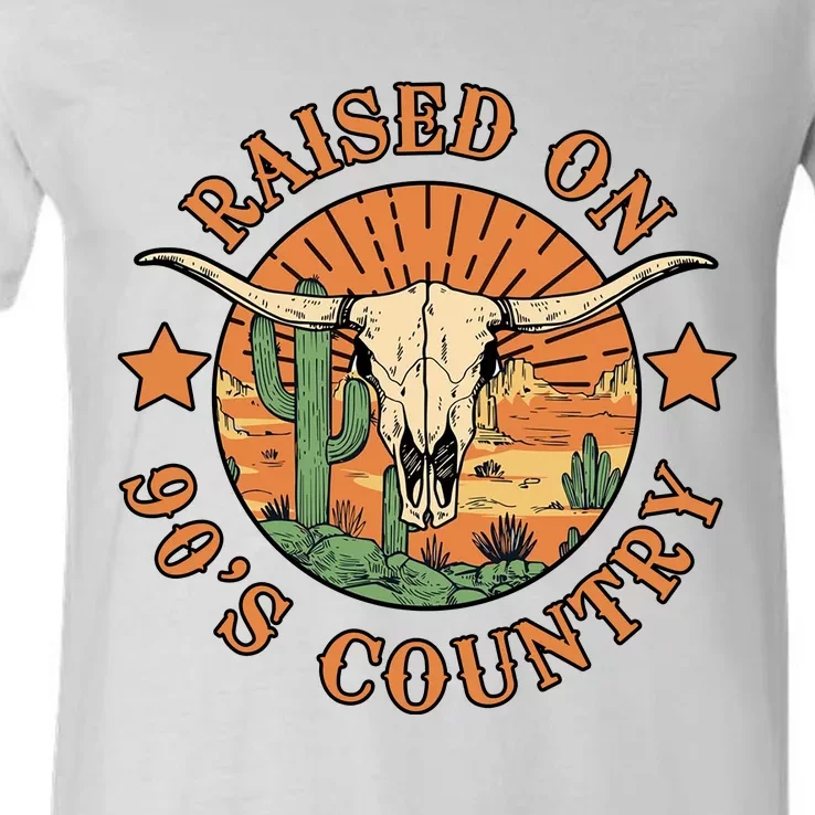 Raised On 90s Country V-Neck T-Shirt