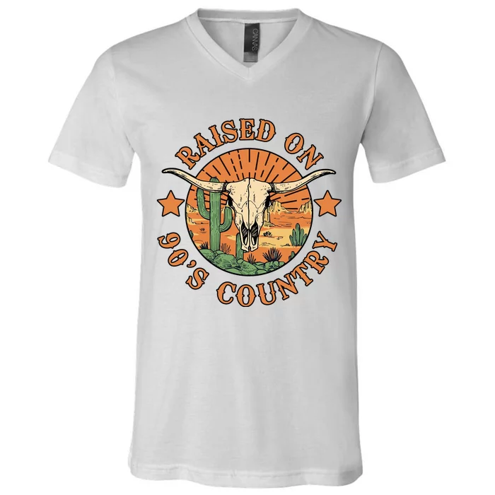 Raised On 90s Country V-Neck T-Shirt