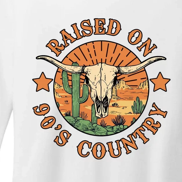 Raised On 90s Country Womens CVC Long Sleeve Shirt