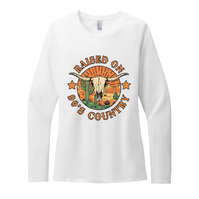 Raised On 90s Country Womens CVC Long Sleeve Shirt