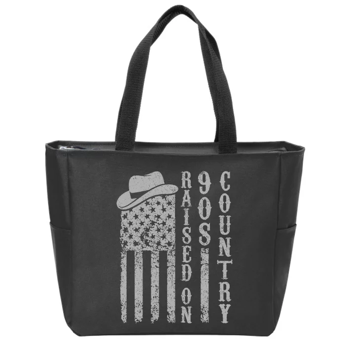 Raised On 90s Country Music  Country Concert Outfit Zip Tote Bag