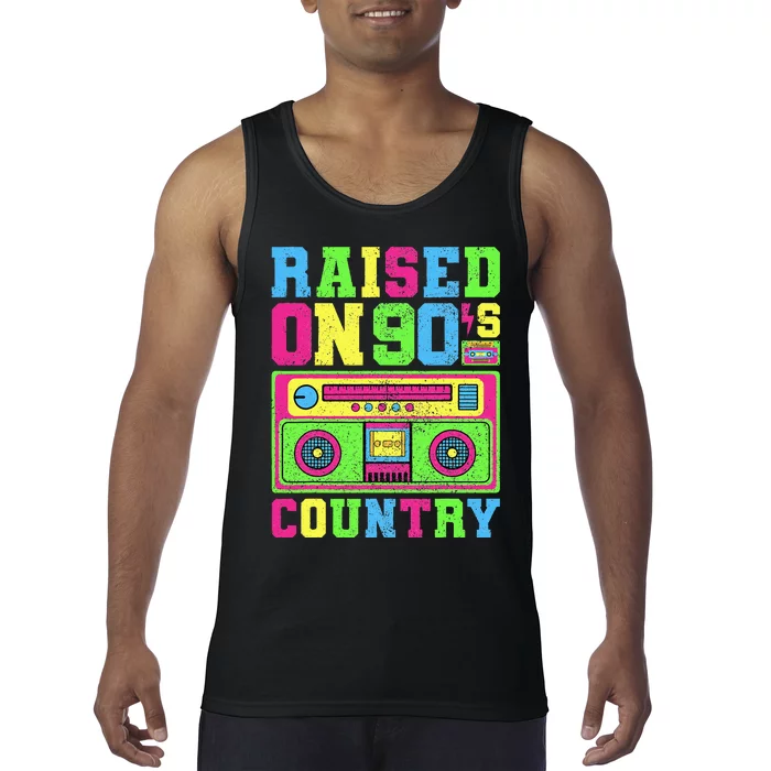 Raised On 90s Country Music  Country Concert Outfit Tank Top