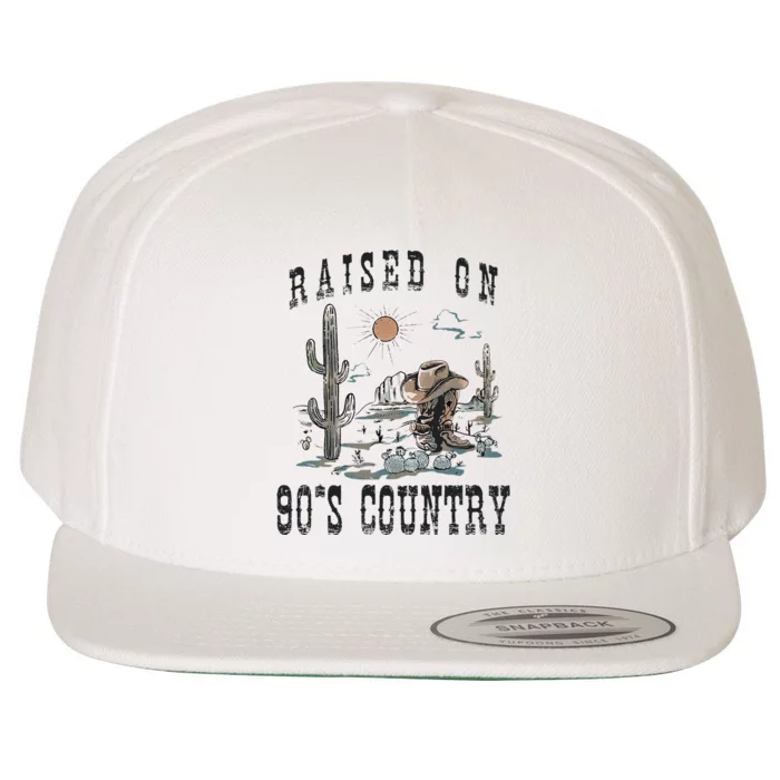 Raised On 90S Country Music Cowgirl Western Wool Snapback Cap