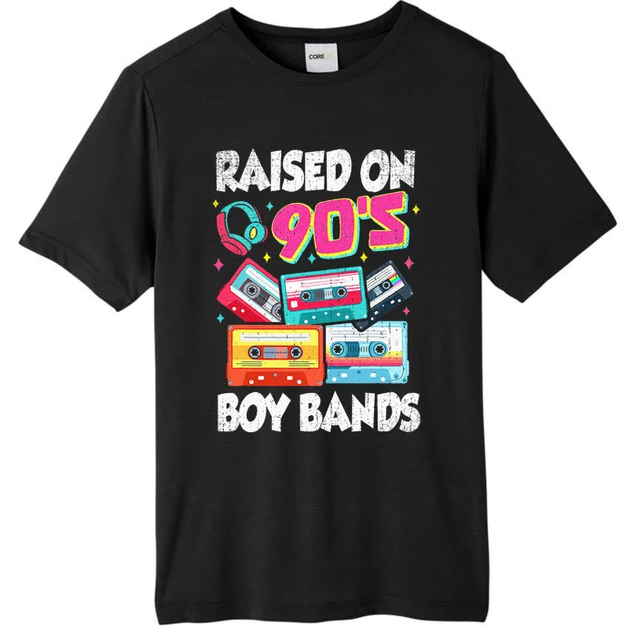 Raised On 90s Boy Bands Cassette Tape Retro ChromaSoft Performance T-Shirt