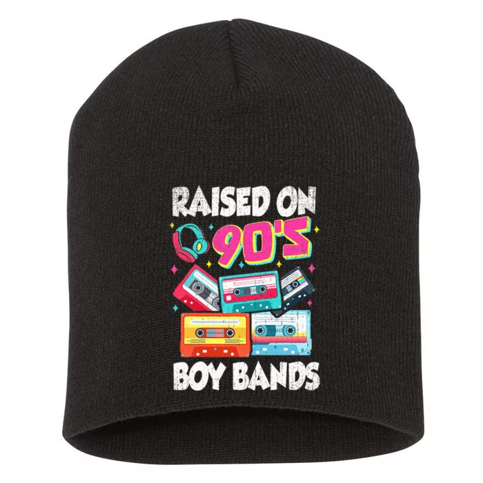 Raised On 90s Boy Bands Cassette Tape Retro Short Acrylic Beanie